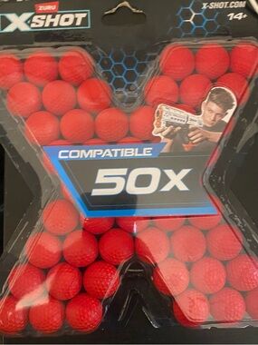 X-Shot Compatible Red Foam Balls - Pack of 50
